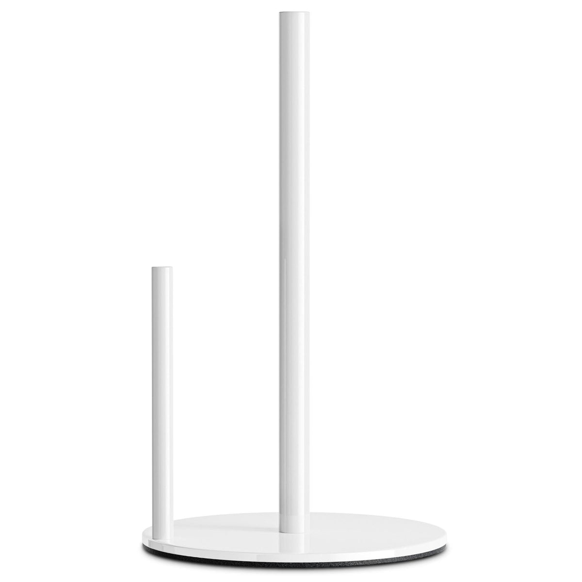 Niffgaff porta-rollos blanco con base pesada para encimera estable.