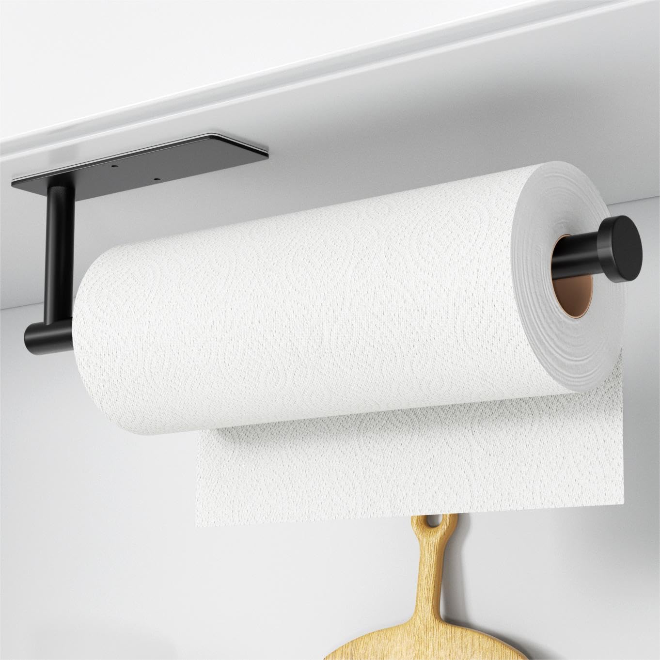 Soporte de papel Niffgaff, opción adhesiva o con taladro, diseño resistente para uso diario