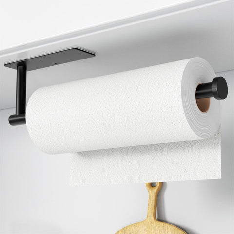 Soporte de papel Niffgaff, opción adhesiva o con taladro, diseño resistente para uso diario