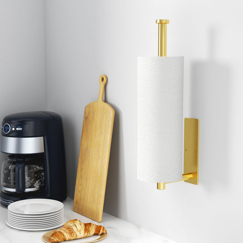 Dispensador de papel toalla Niffgaff con tornillos para armario dorado.