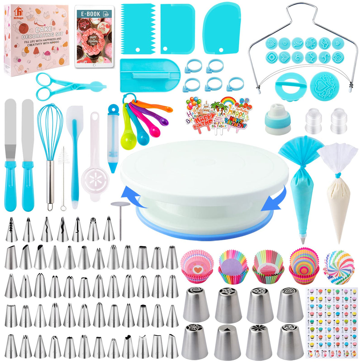 Nifogo giratoria para pasteles facilita decoraciones uniformes