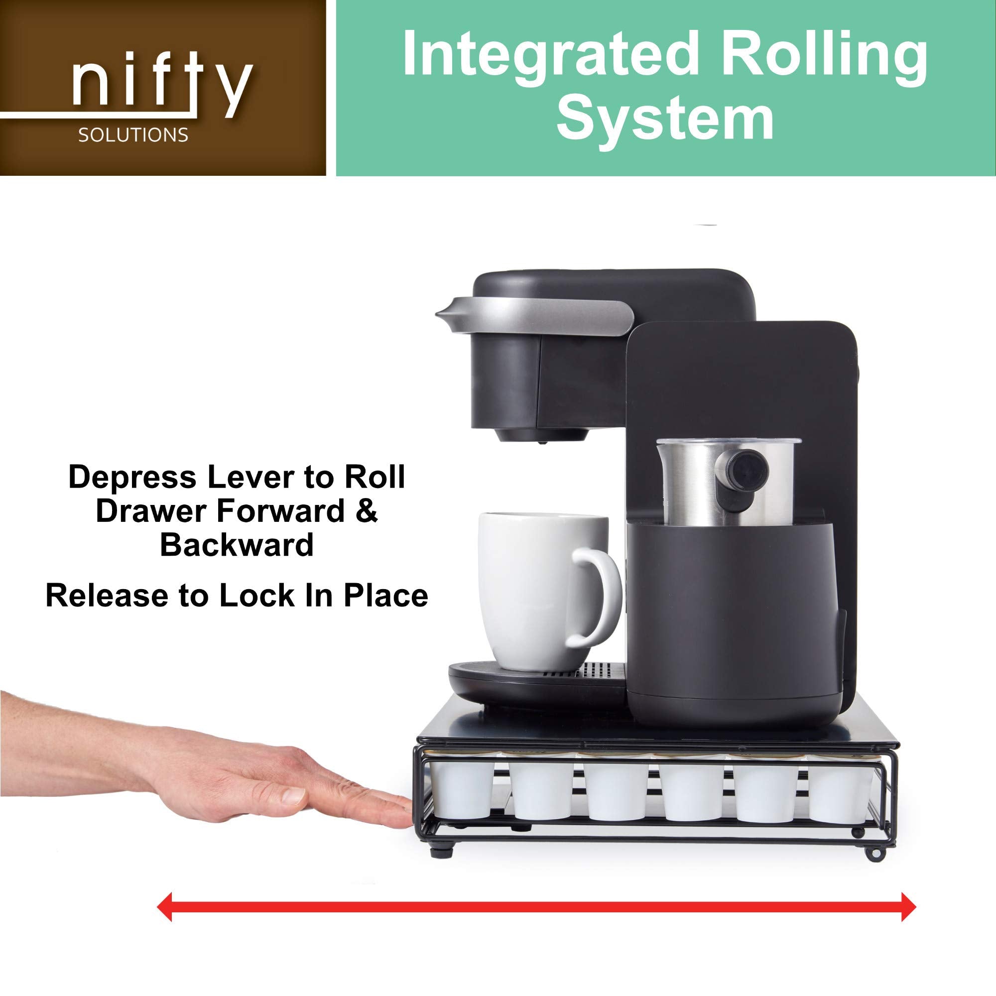 Cajón Nifty debajo de la cafetera, cima estable para mayor eficiencia