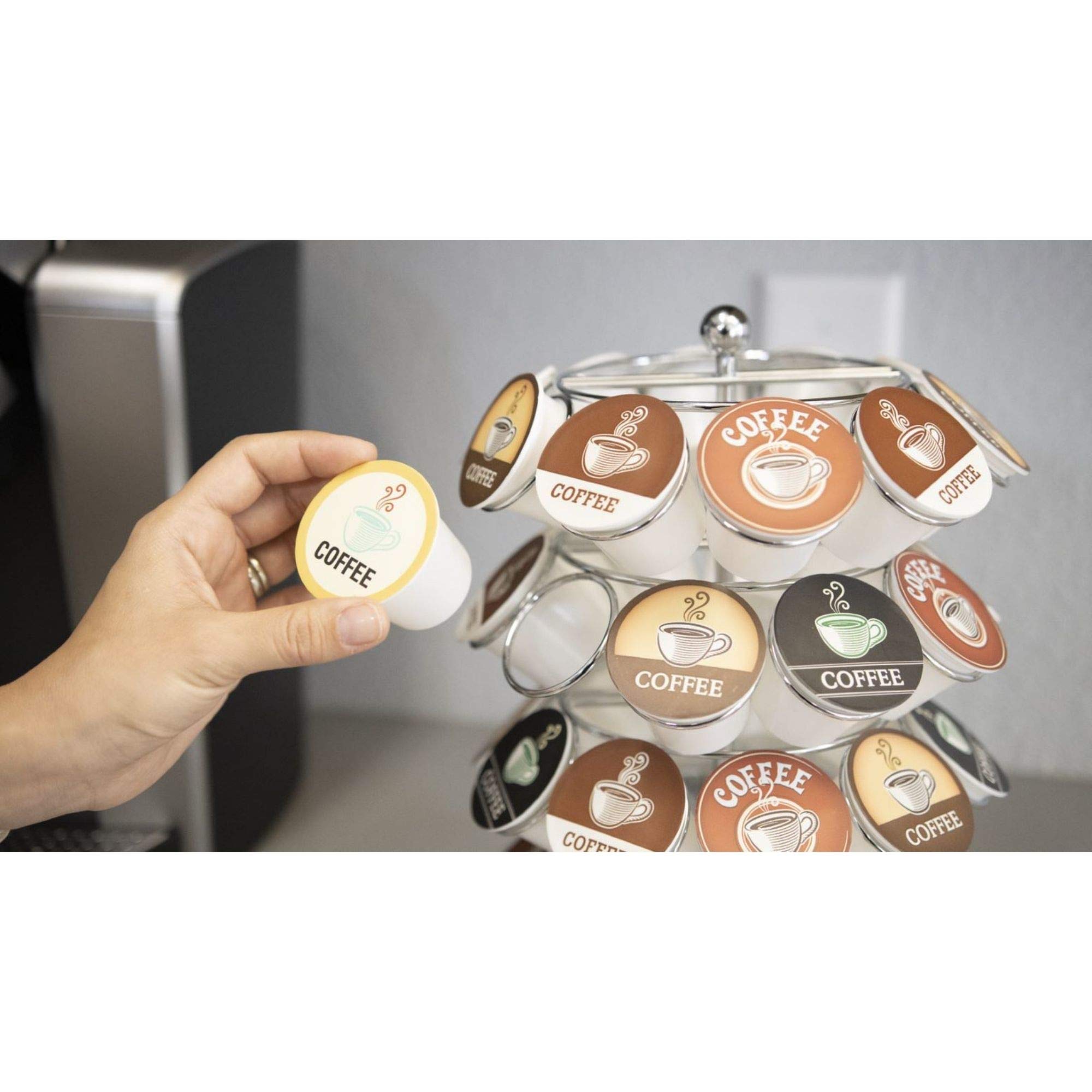 Carusel para pods de cocina Nifty Solutions, cromado y duradero.