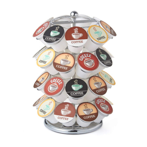 Soporte K-Cup Nifty Solutions con giro de 360 grados para elegir sabores.