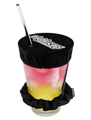 Nightcap: cubierta de bebida original protege contra derrames y sustancias no deseadas.