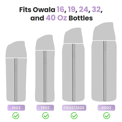 Pajillas NiHome para Owala FreeSip 24oz, varias longitudes para distintos vasos.