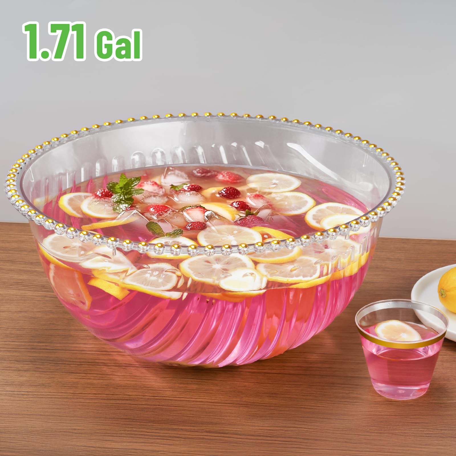 NiHome copas con borde dorado, toque elegante para ceremonias y celebraciones.