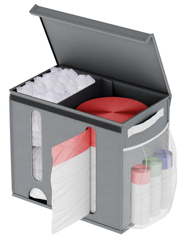 NiHome dispensador-bolsas-basura-2-en-1 facilita un almacenamiento ordenado y rápido.