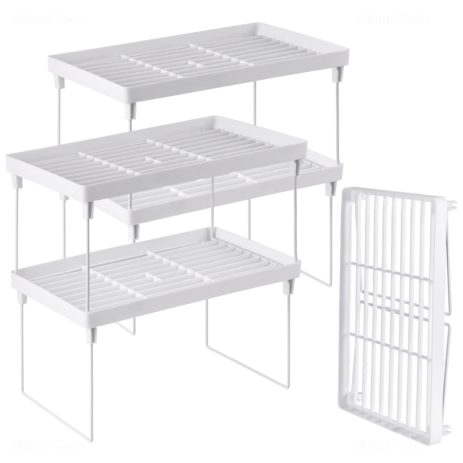 NiHome estante apilable de cocina para maximizar el espacio de despensa.