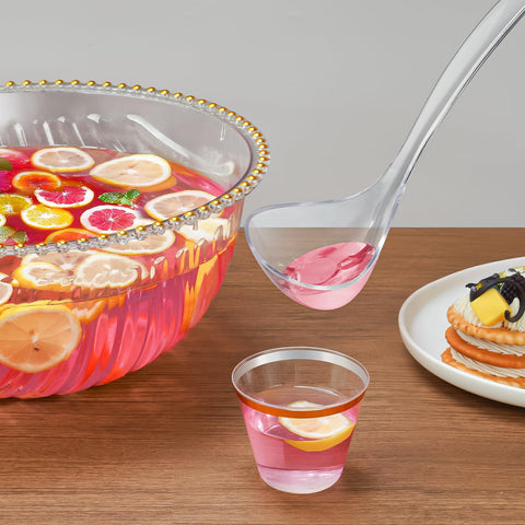 NiHome juego fiesta de plástico resistente, conjunto completo para servir bebidas y snacks.