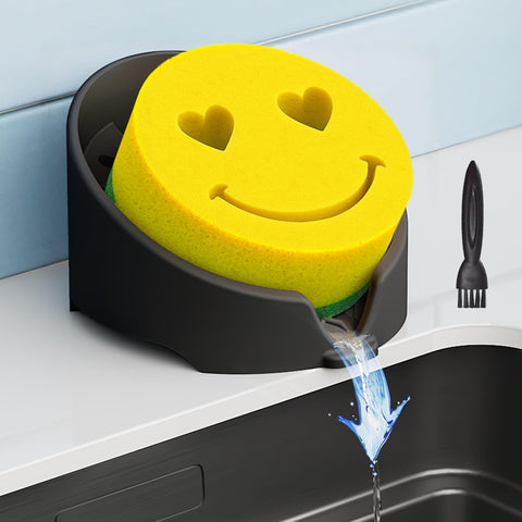 NiHome portaesponjas de silicona, amplio y seguro para esponjas.