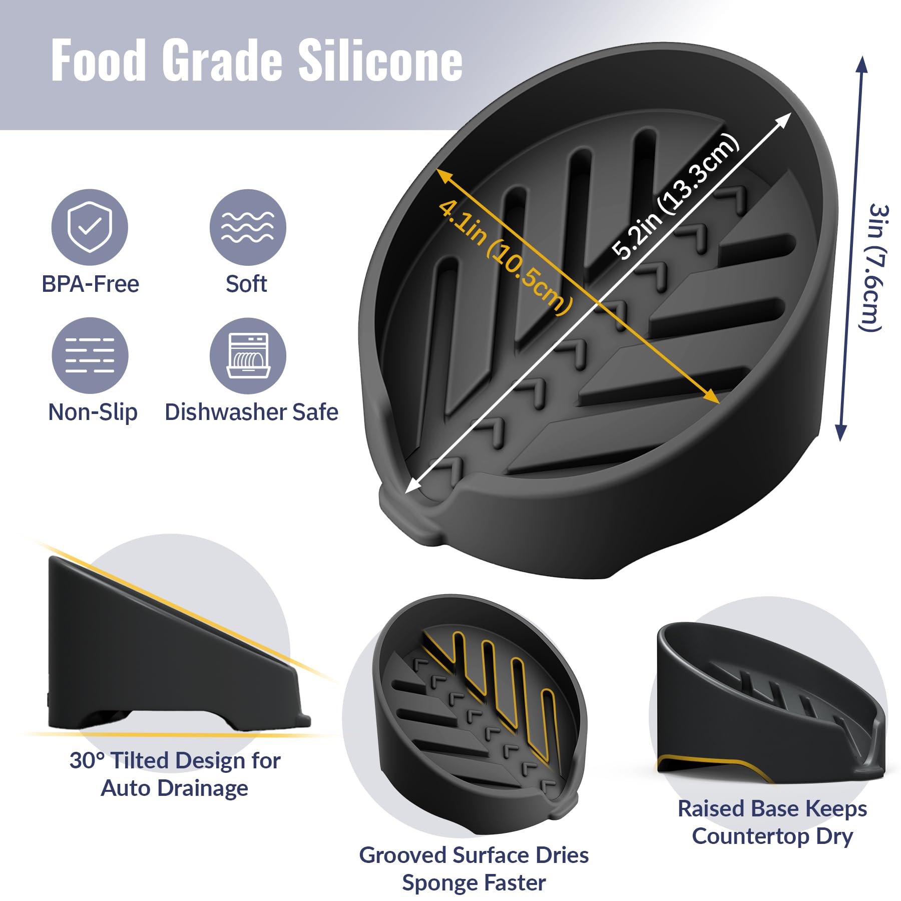 NiHome silicona alimentaria duradera, flexible y apta para uso diario.