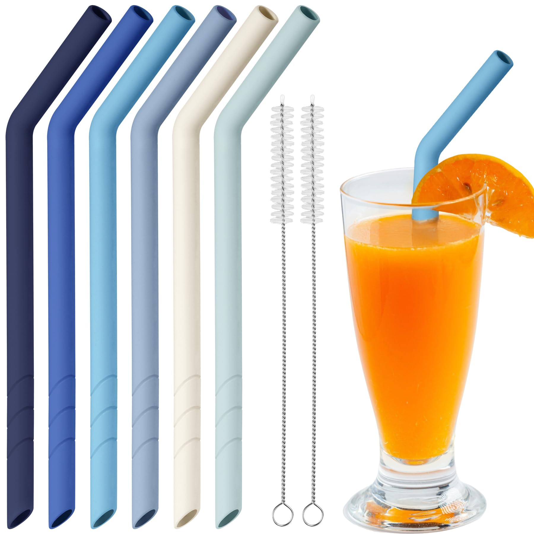 NiHome sorbetes silicona anchos para boba, comodidad al beber burbujas