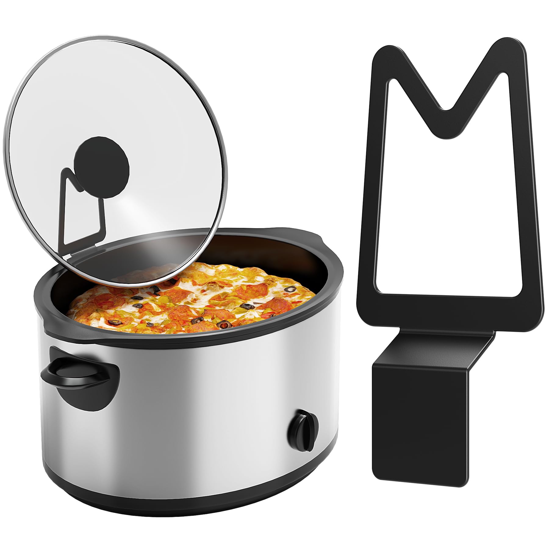 NiHome sujeta la tapa de la olla lenta para evitar goteos.
