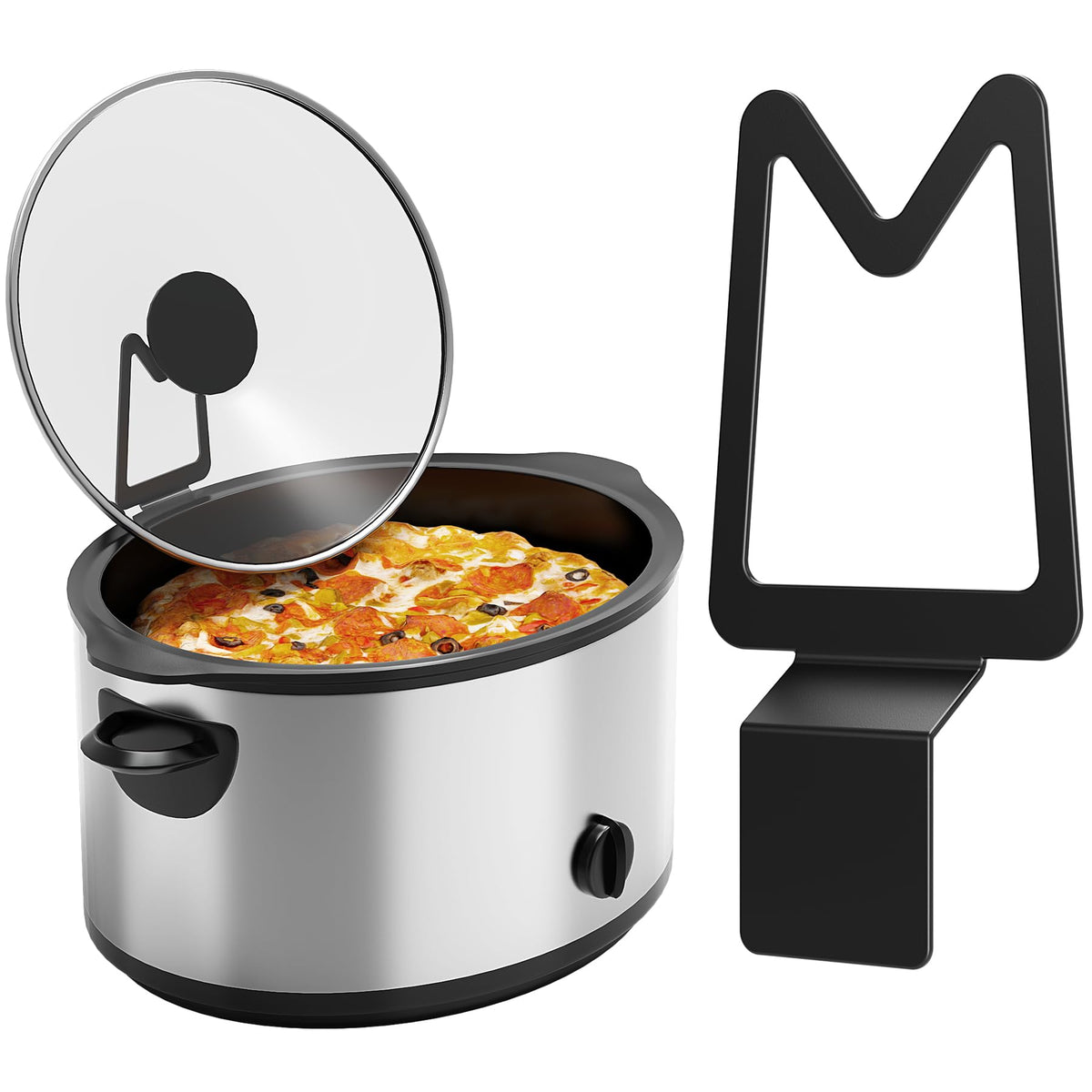 NiHome sujeta la tapa de la olla lenta para evitar goteos.