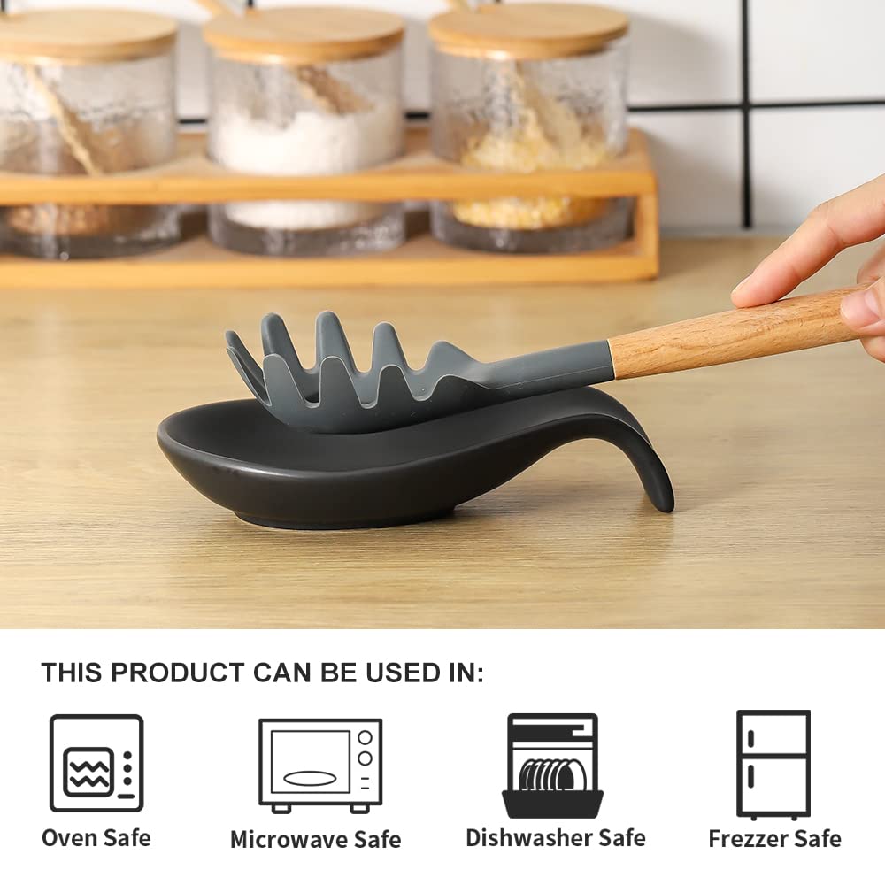 Nihow reposacucharas cerámico en mesa de cocina para uso diario.