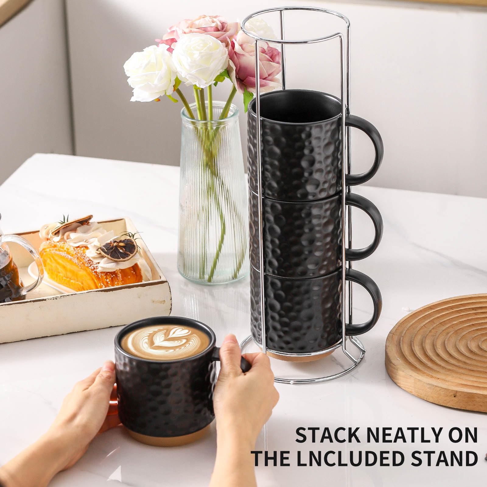 Taza Nihow apta para lavavajillas y microondas, fácil de limpiar.
