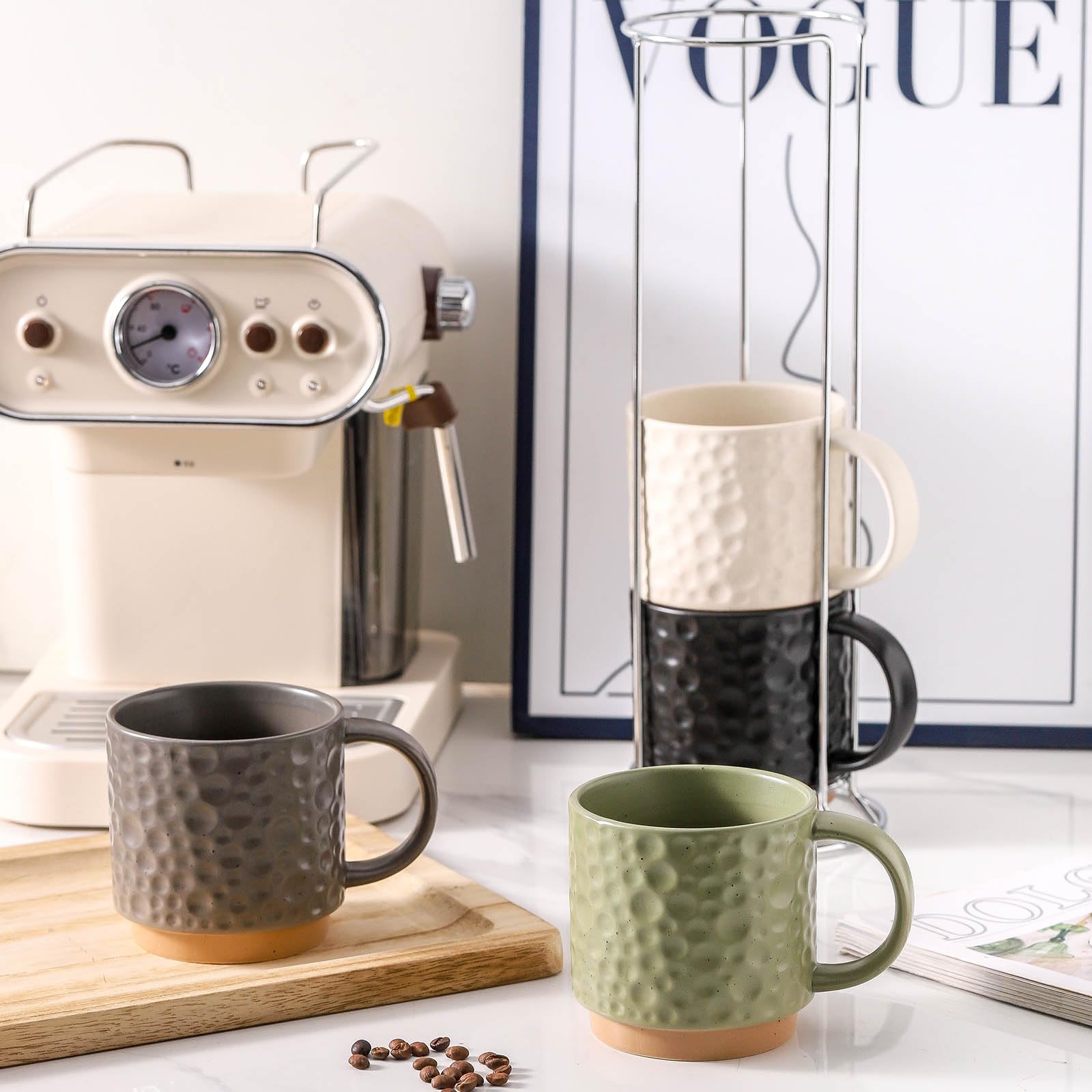 Nihow: soporte inoxidable mantiene las tazas organizadas en la encimera
