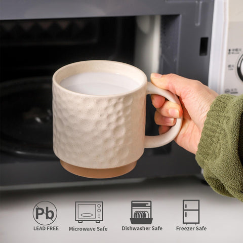 Nihow taza cerámica de 16 onzas para capuchino o té.