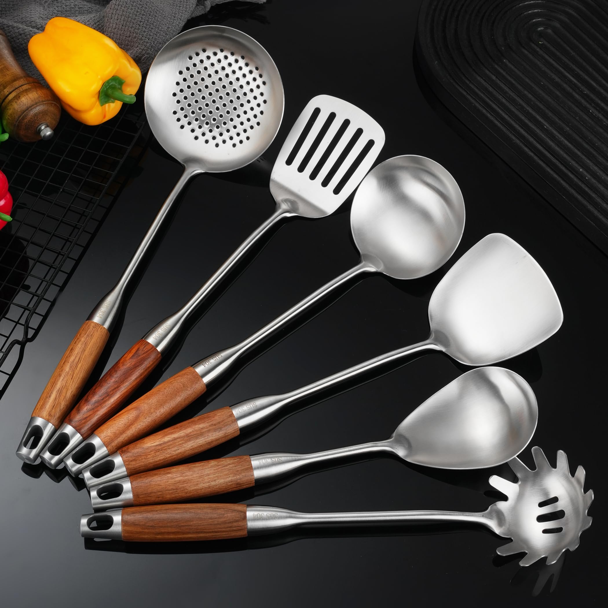 NIITAWH conjunto completo de utensilios de cocina en acero 304 para uso profesional