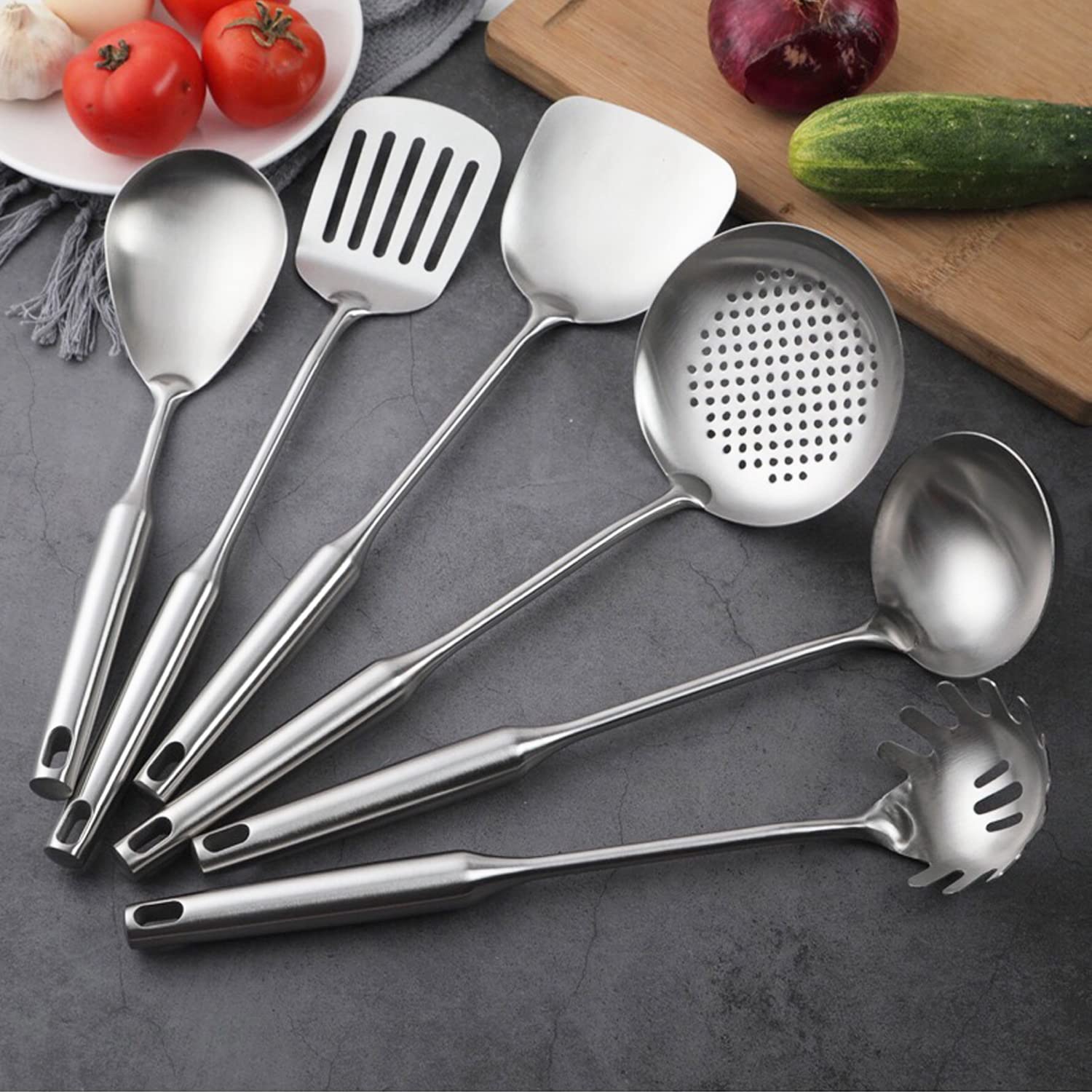 NIITAWH juego utensilios cocina en acero inoxidable para uso diario