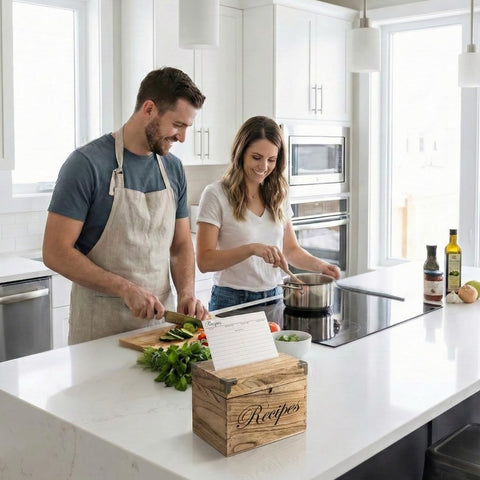 NIIVIIN caja-recetas-interior-tarjetas-dobles: acceso rápido a tus recetas favoritas.