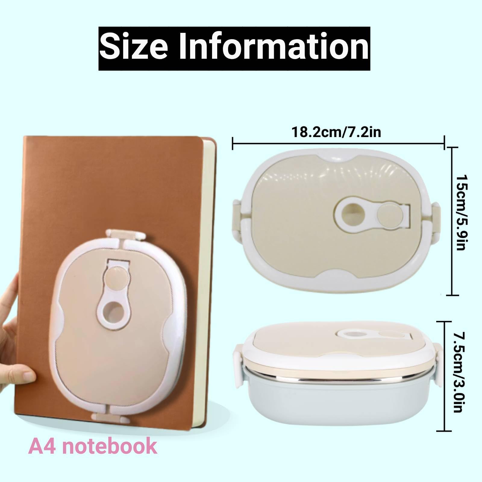 Niiyen Lunch Box 900ml con orificio de ventilación para sellado