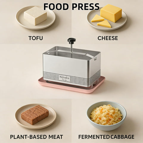 Prensa queso vegano Nijsaku para queso casero suave o firme.