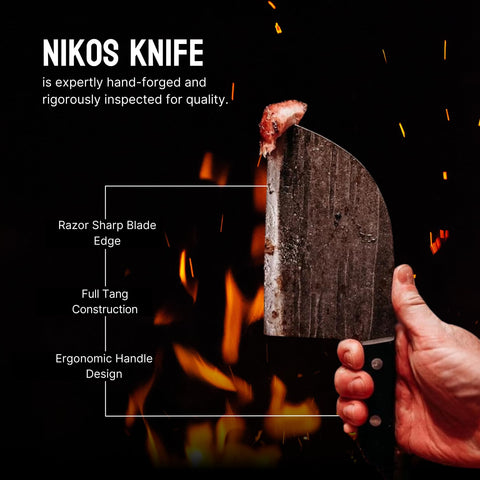 The Nikos Knife mango de madera ergonómico para mejor control