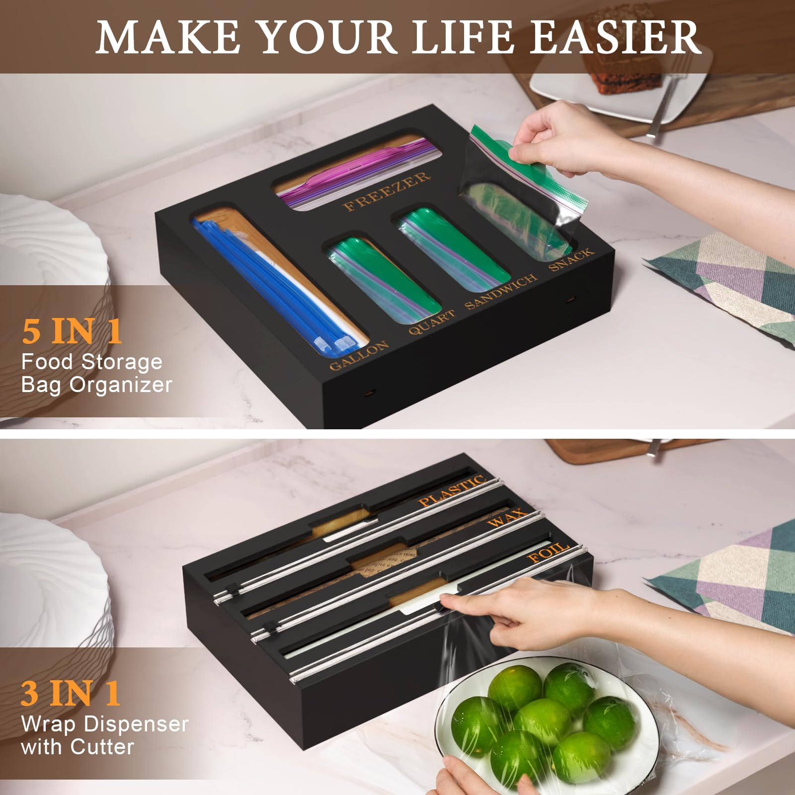 NIKUY estructura de bambú para organizador de cocina con estilo