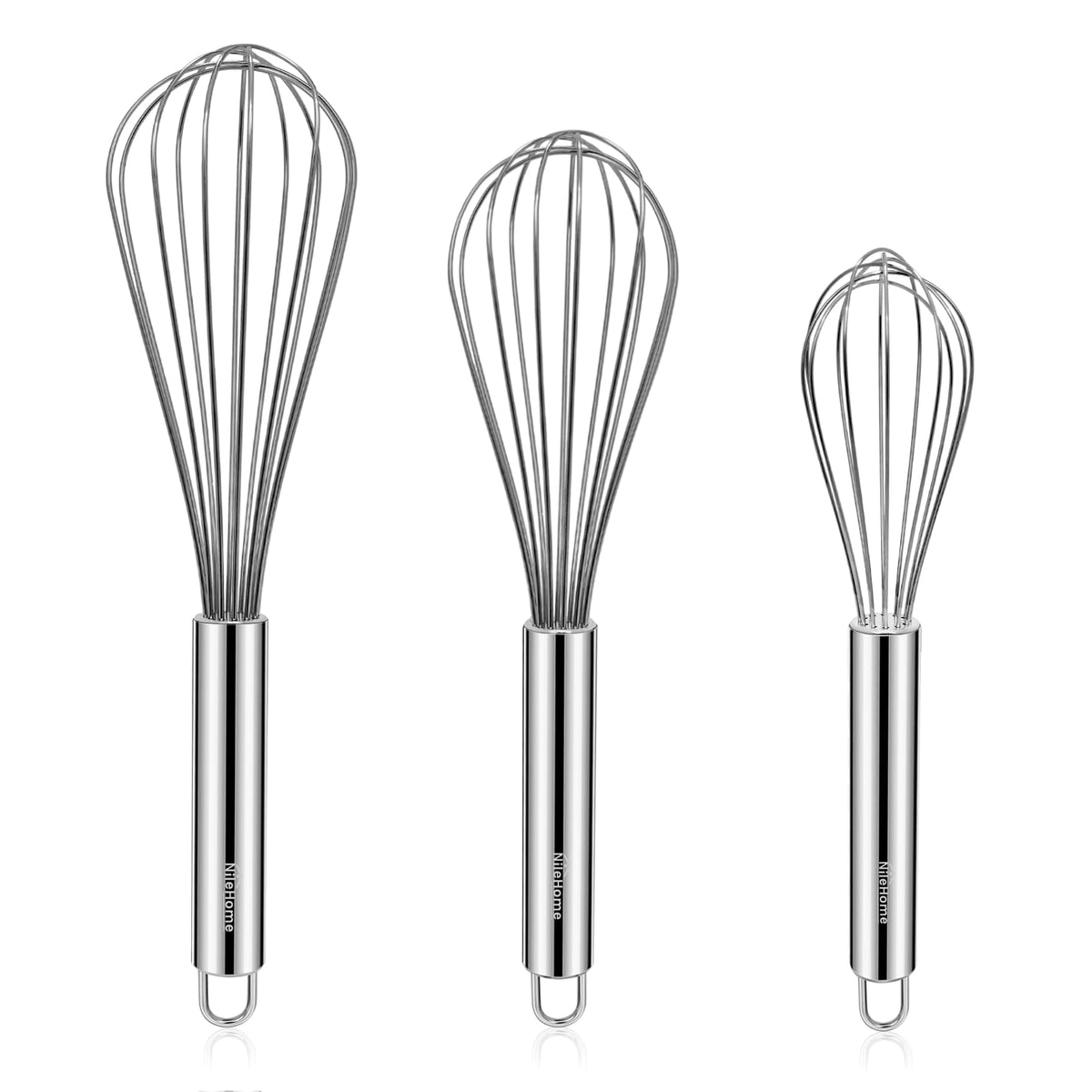 NileHome batidor inoxidable 8 pulgadas para batir crema fácilmente