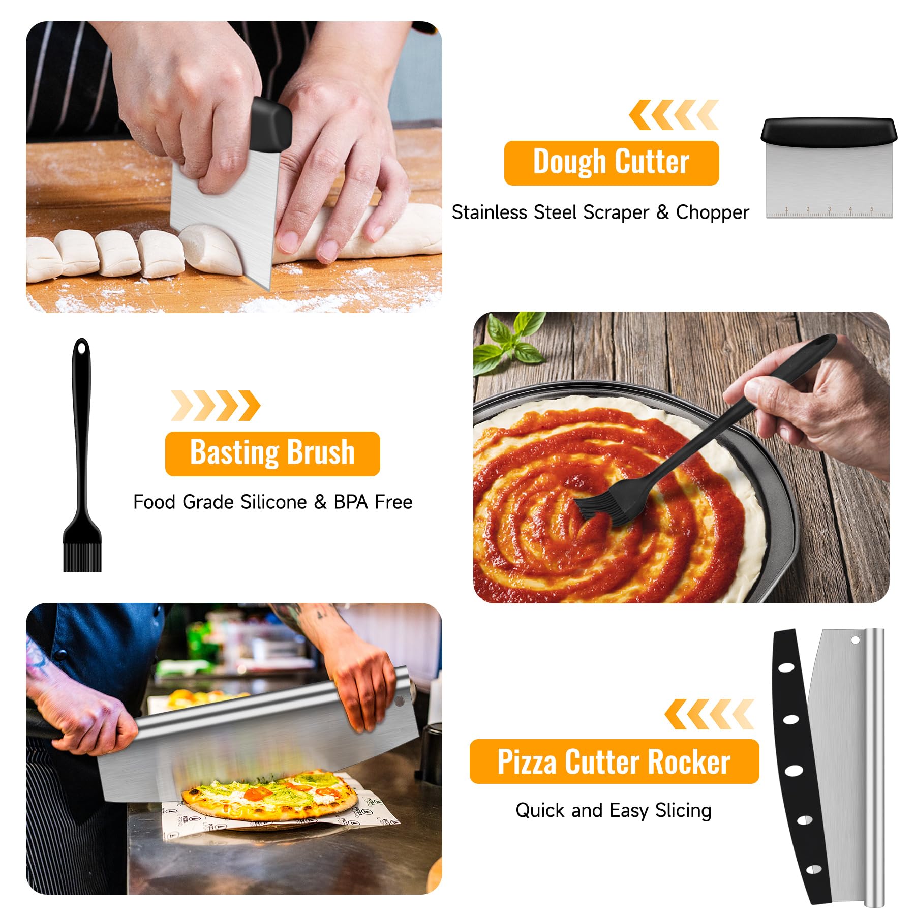 Cortador de pizza Nineigh ergonómico para cortes precisos.