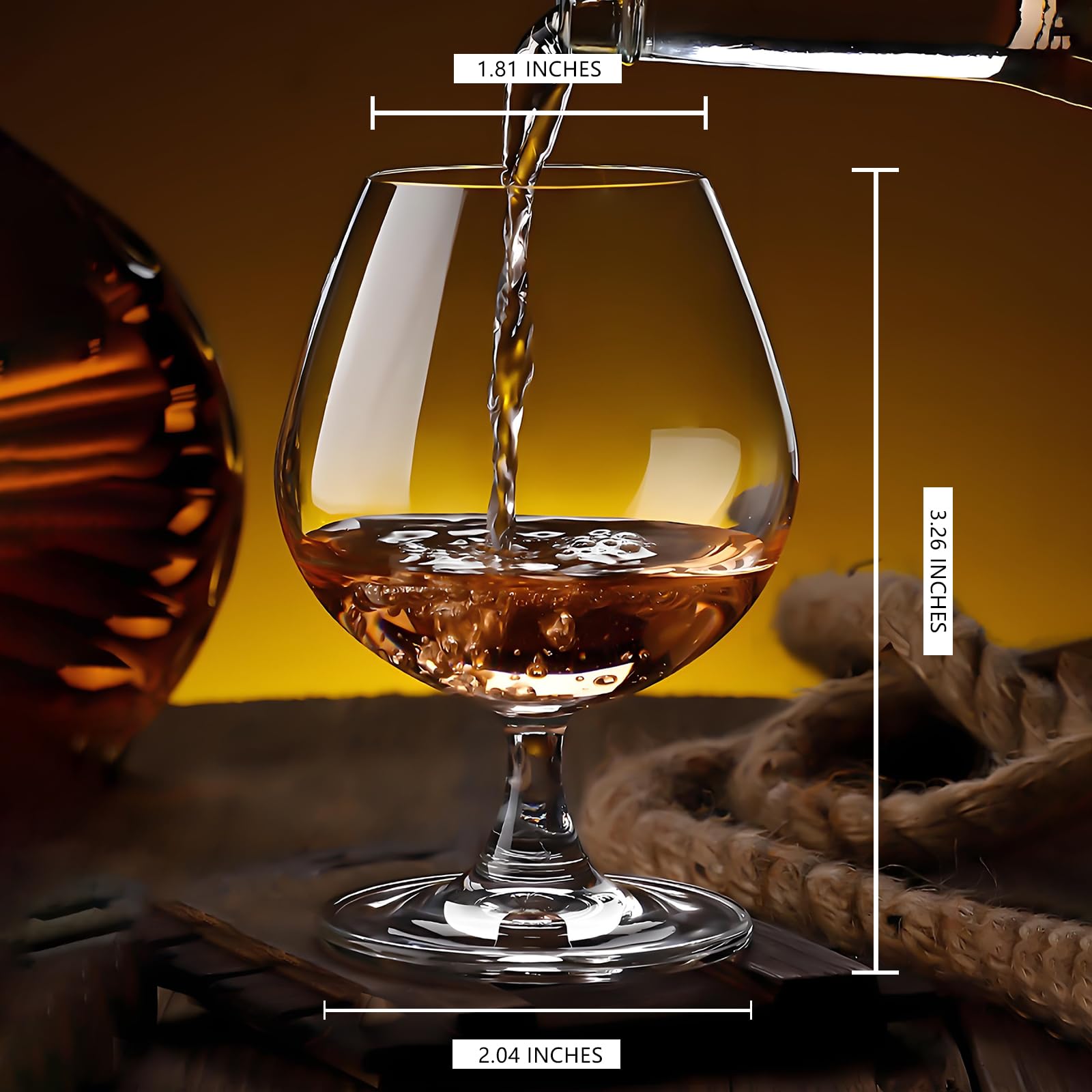 Vaso ninesung whisky-copa-degustacion con base pesada para servicio estable.