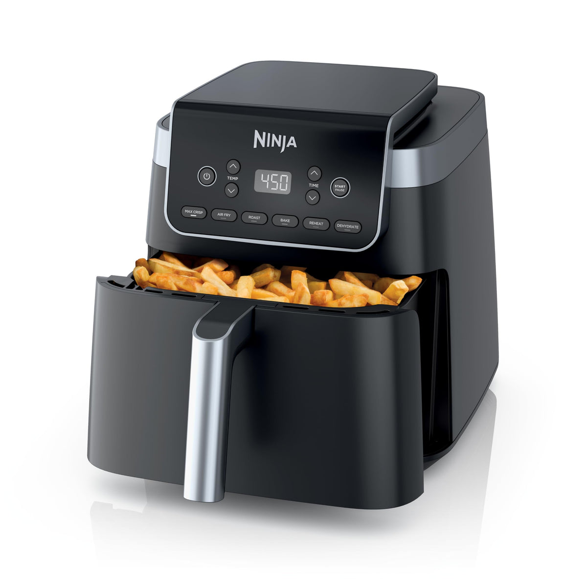 Ninja AF181, capacidad 65 cuartos, ideal para porciones grandes sin aceite.