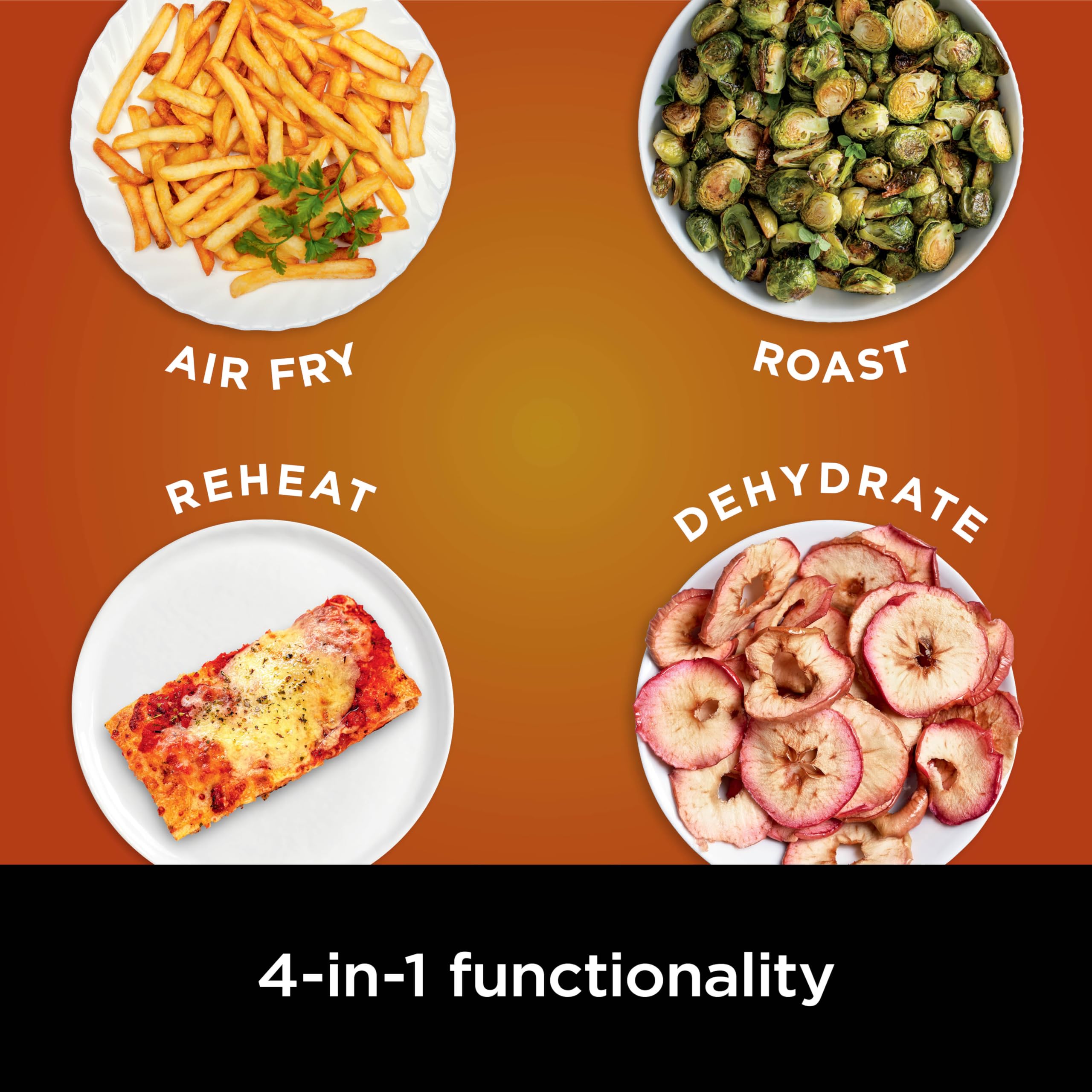 Ninja Air Fryer Pro muestra la capacidad de 5qt para porciones para la familia.