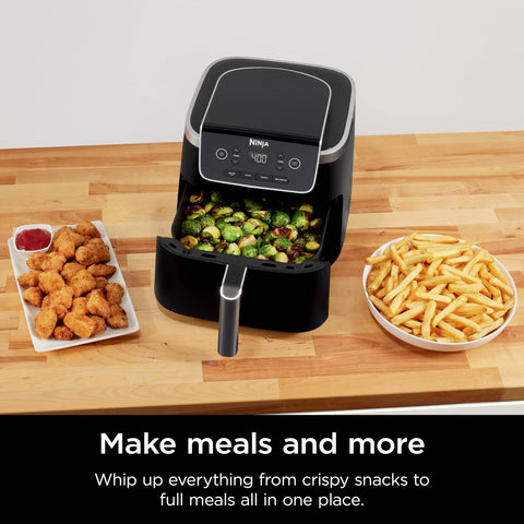 Ninja Air Fryer Pro diseño compacto que ahorra espacio en la cocina.
