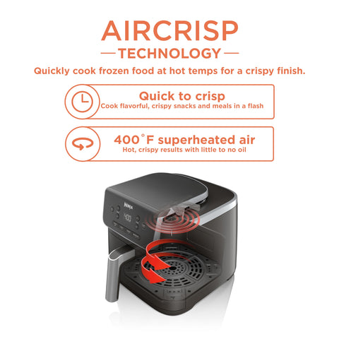 Ninja Air Fryer Pro con plato crujiente para resultados crujientes con poco aceite.
