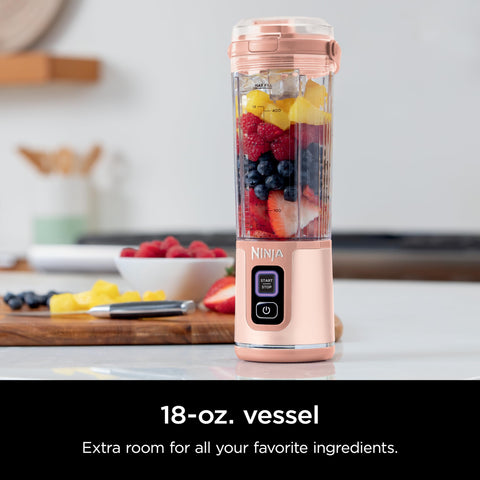 Vaso Ninja Blast de 18 oz en durazno para batidos cremosos