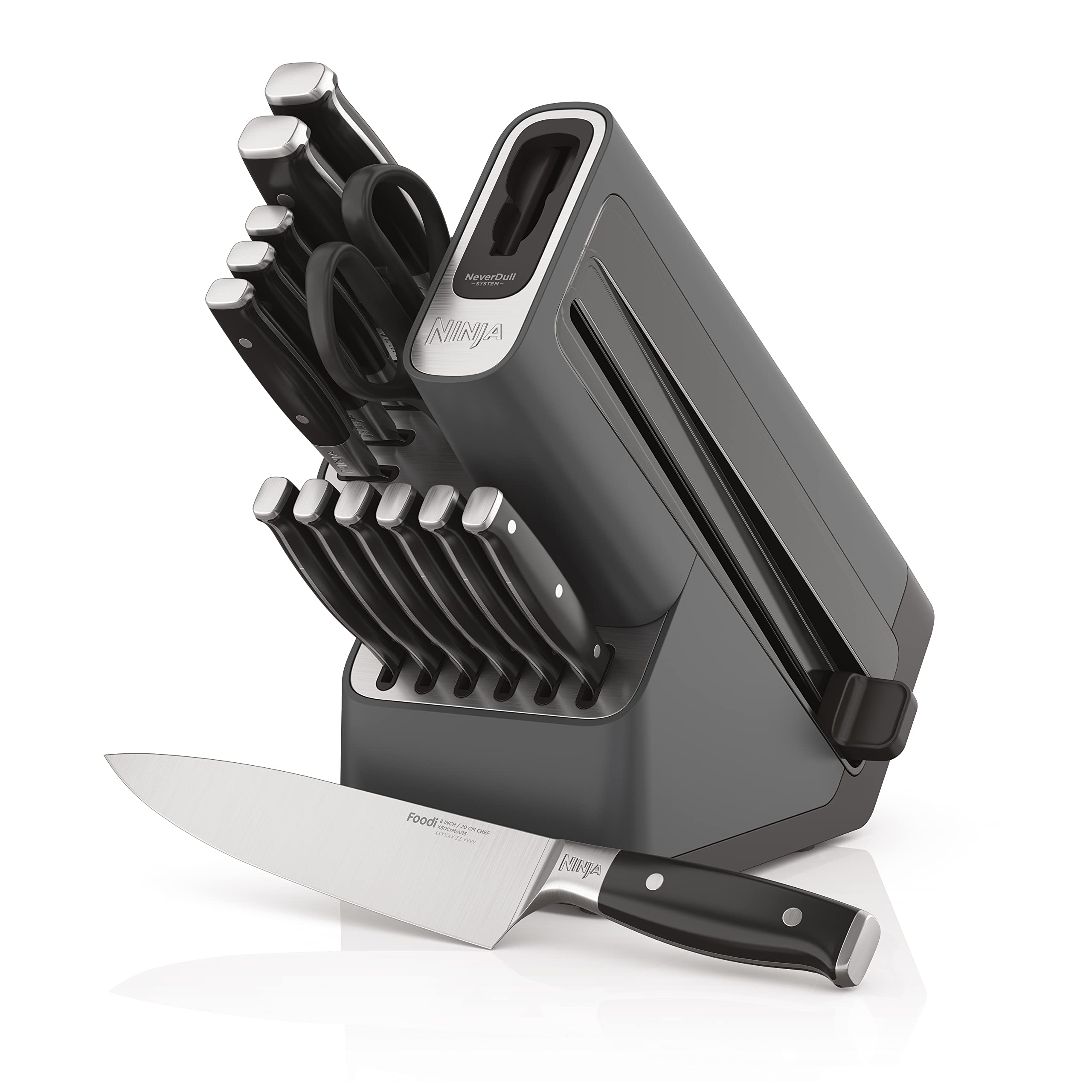 Cuchillo chef Ninja de 8 pulgadas para cortes precisos en la cocina