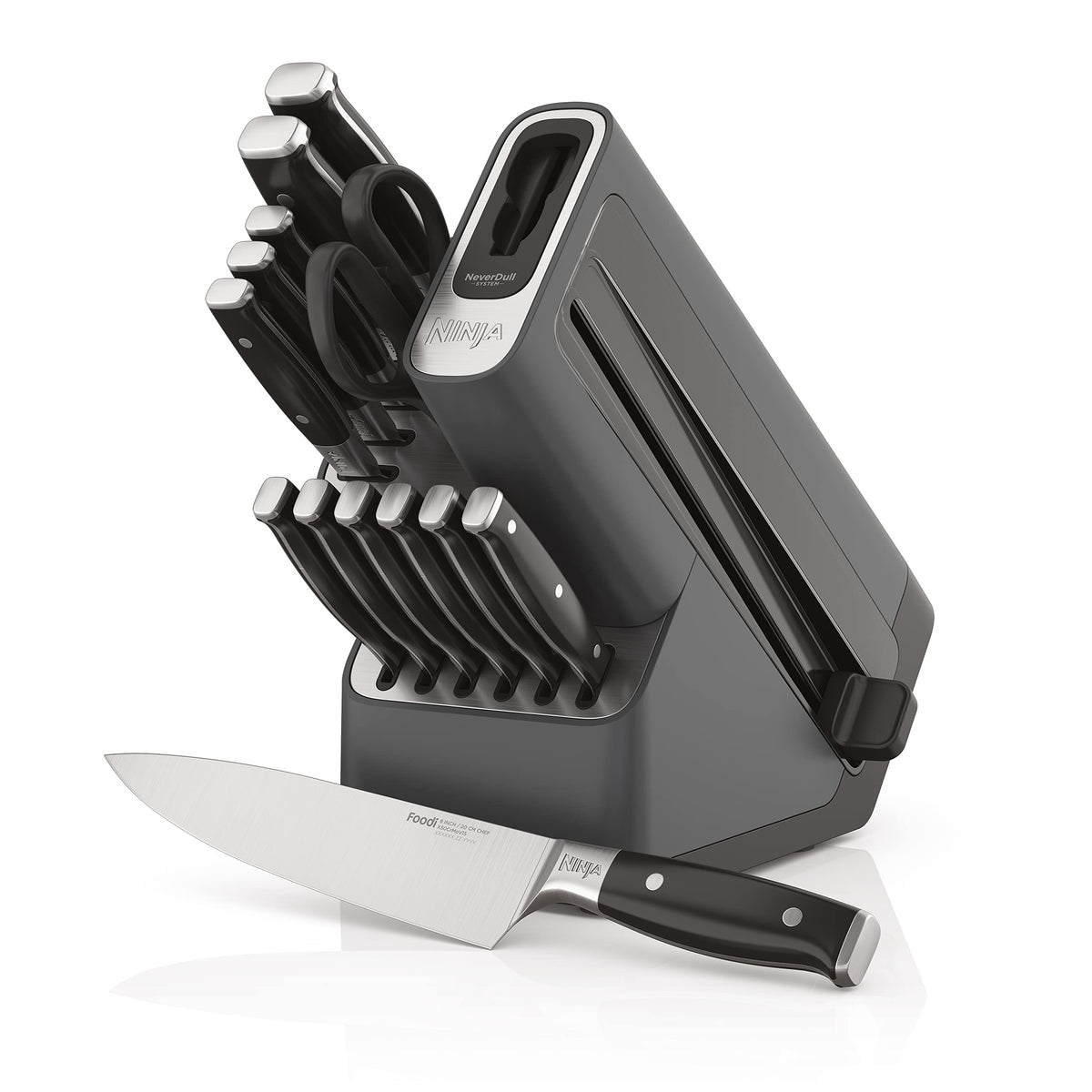 Cuchillo chef Ninja de 8 pulgadas para cortes precisos en la cocina