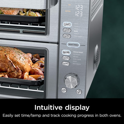 Ninja Double Stack XL: cocina dos comidas a diferentes temperaturas.