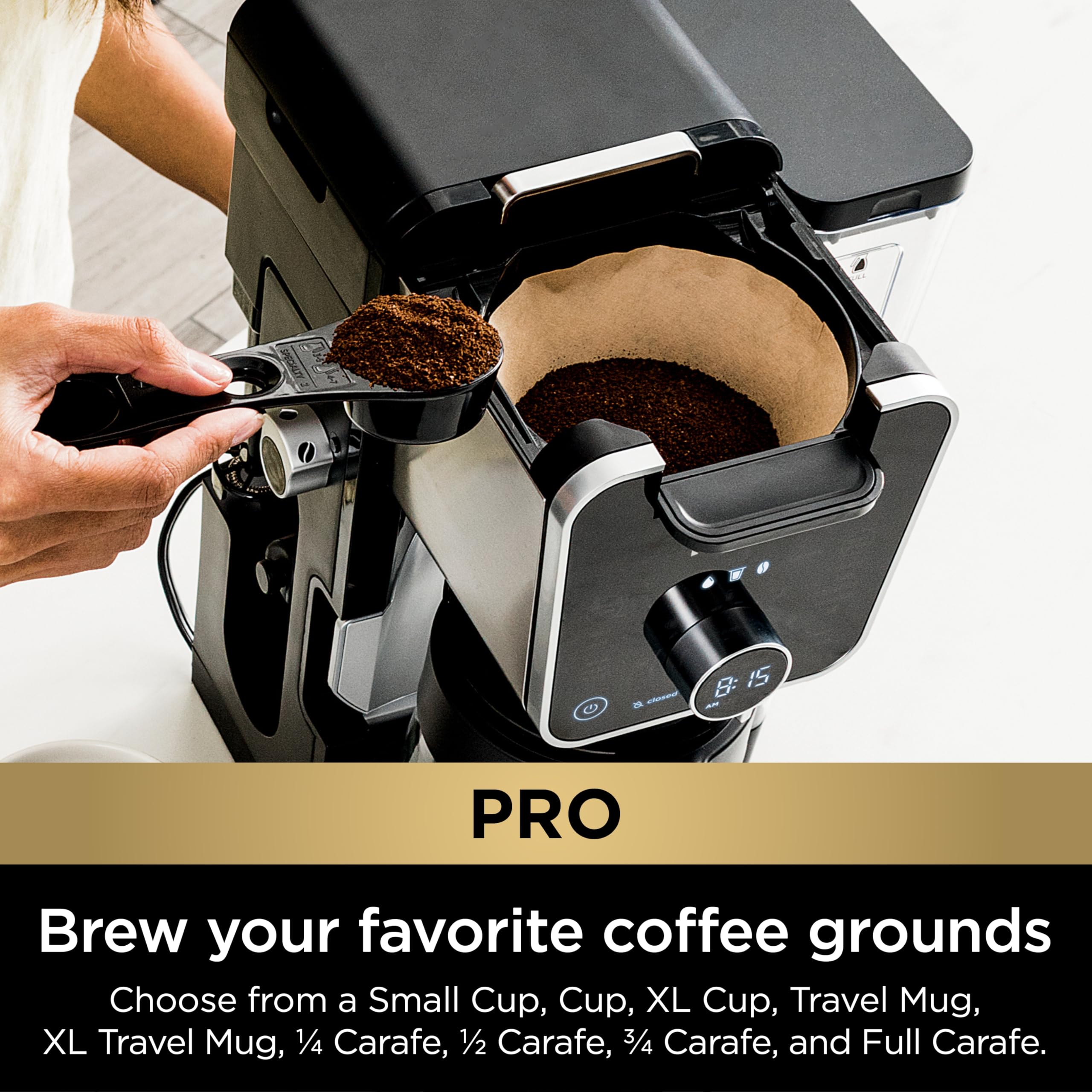 Ninja DualBrew Pro: visualización de los estilos de preparación disponibles.