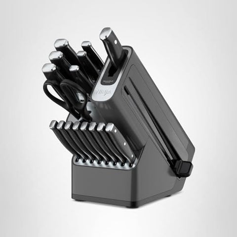 Bloque de cuchillos Ninja Foodi NeverDull con afilador incorporado, almacenamiento y afilado continuo