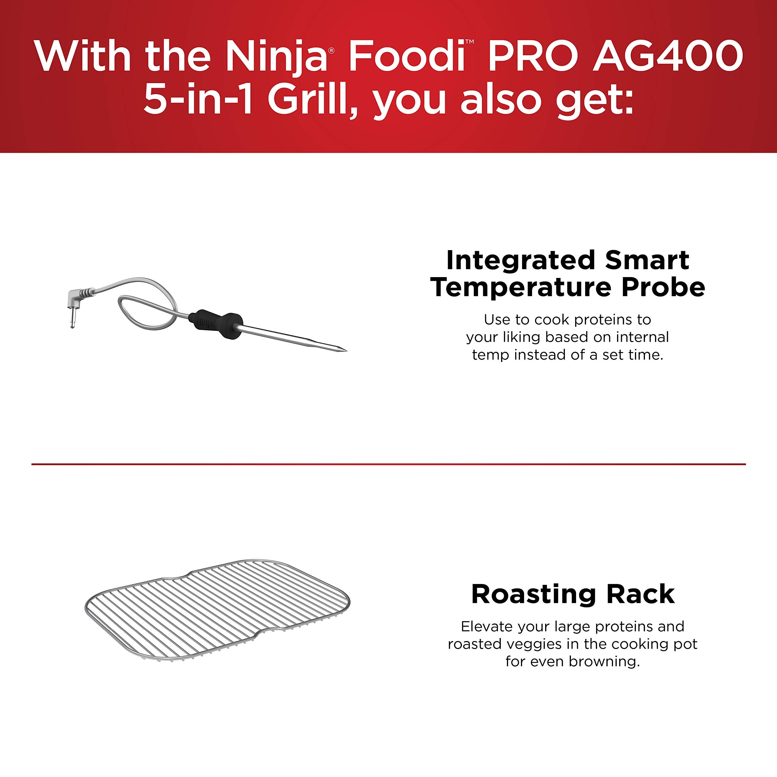 Ninja Foodi Pro tecnología de control de humo para cocina más limpia.