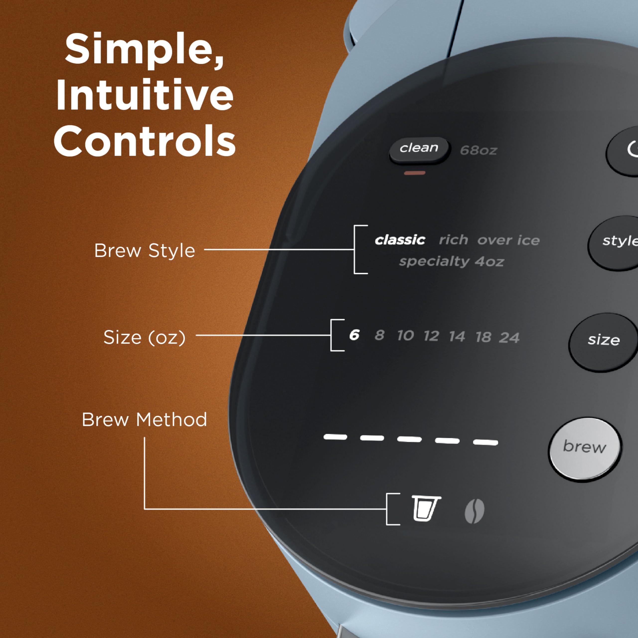 Ninja PB055ABL con cápsula K-Cup y café molido demostrando versatilidad de uso