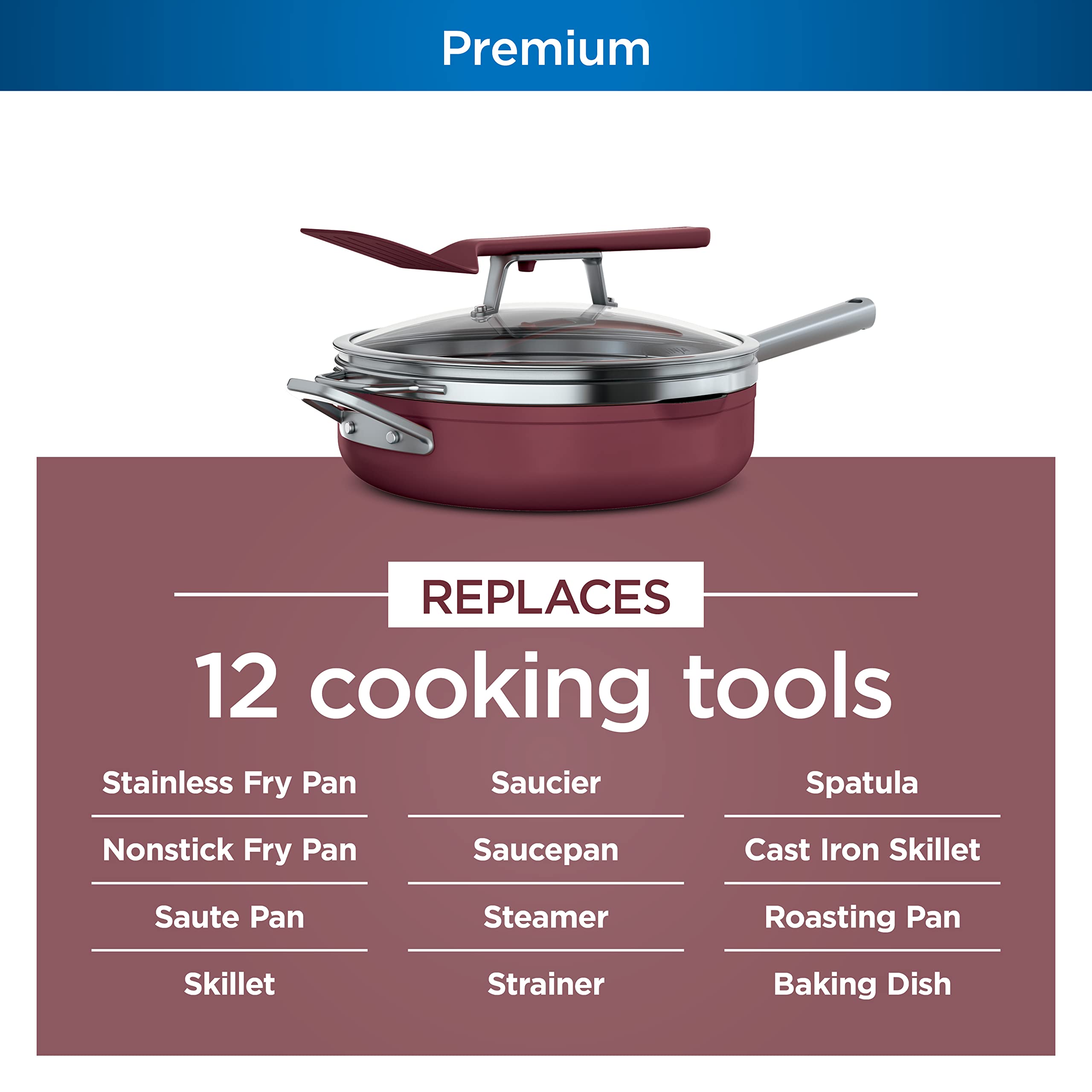 Ninja PossiblePan apta para estufa y horno, calor uniforme para cocinar de forma versátil.
