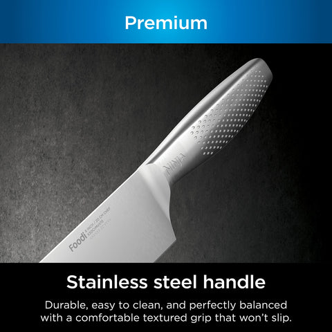 Ninja NeverDull: cuchillo santoku de 7 pulgadas para tareas versátiles.