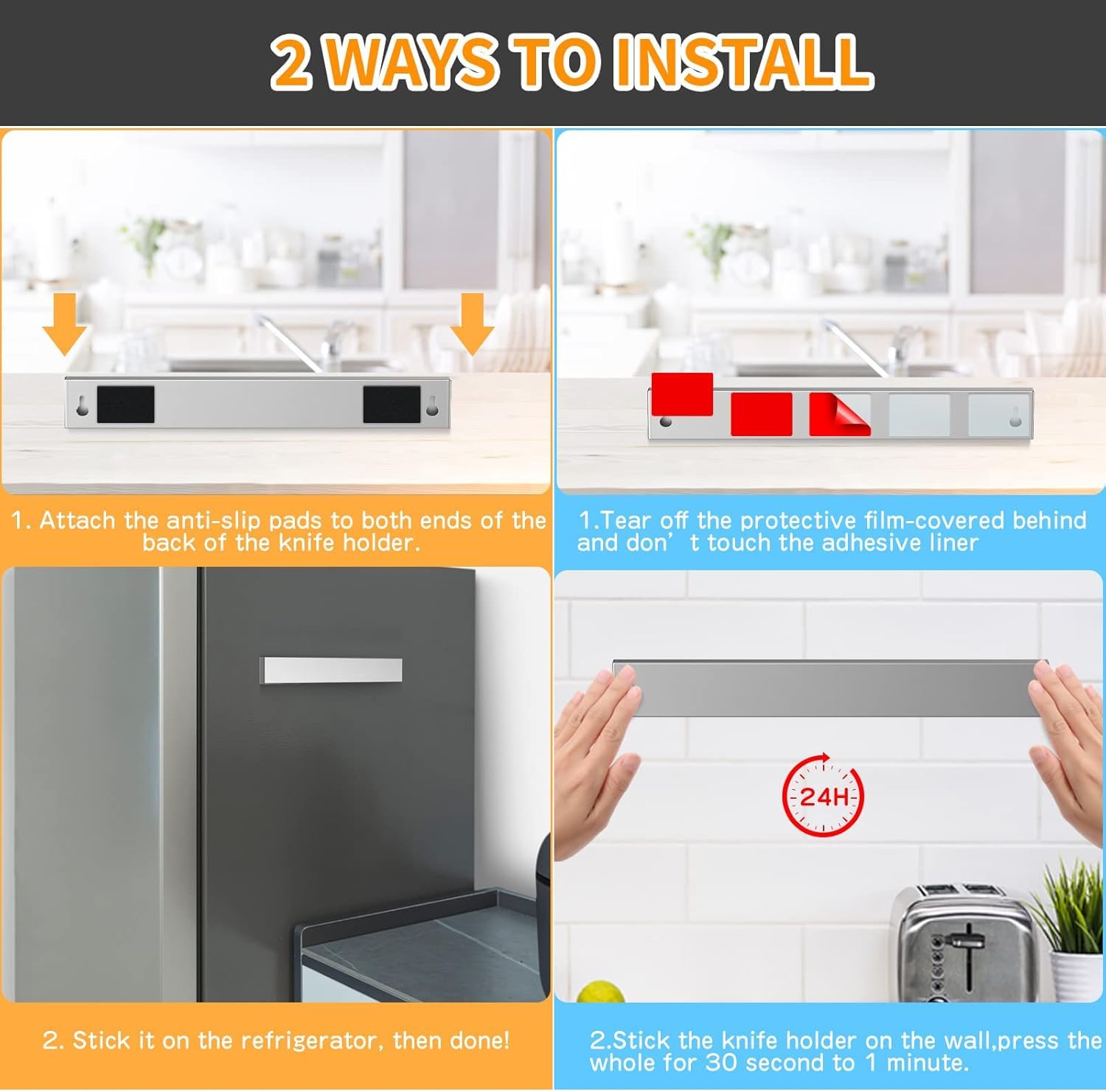 Ninonly diseño moderno en acero inoxidable para cocina elegante