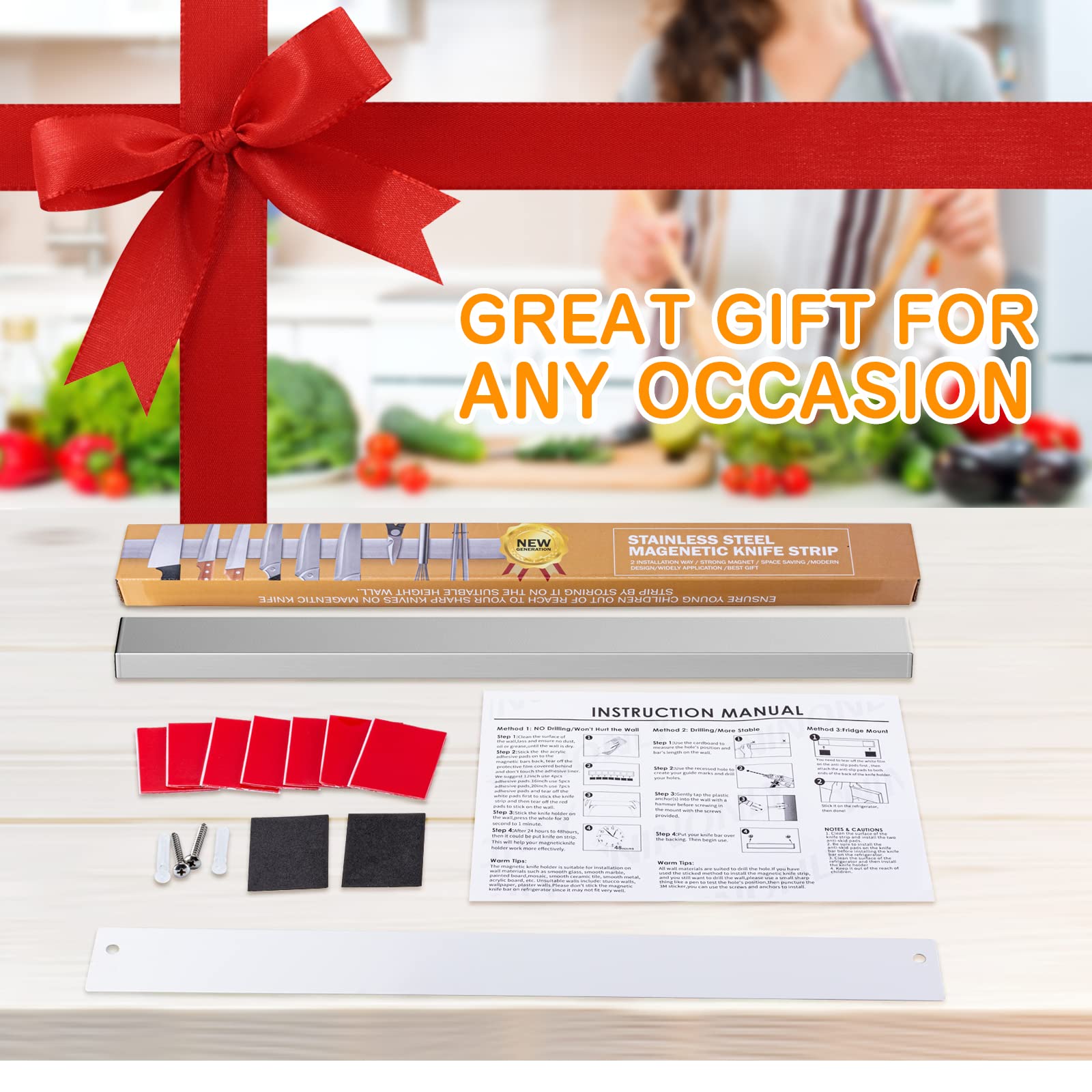 Ninonly organizador magnético de cocina para utensilios y herramientas.