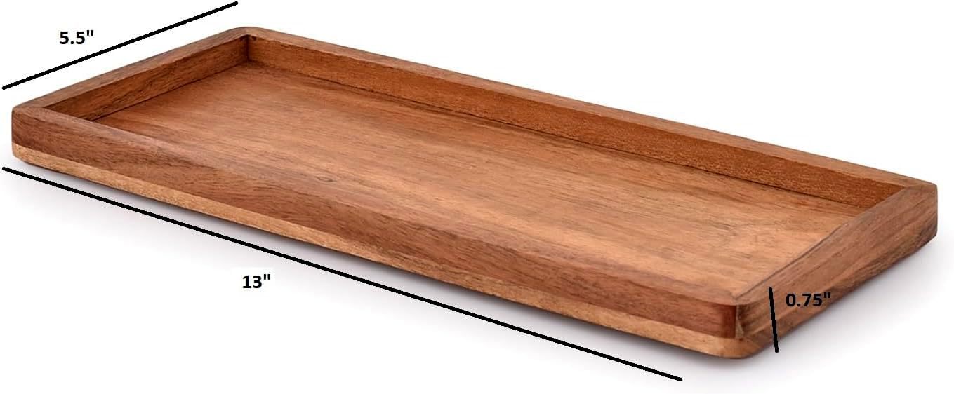 Inspira decoración elegante con conjunto de 3 platos de madera acacia.